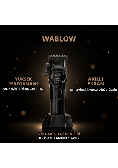 Wablow Saç Kesme Makinesi Şarjlı Tıraş Makinesi Erkek Bakım Seti