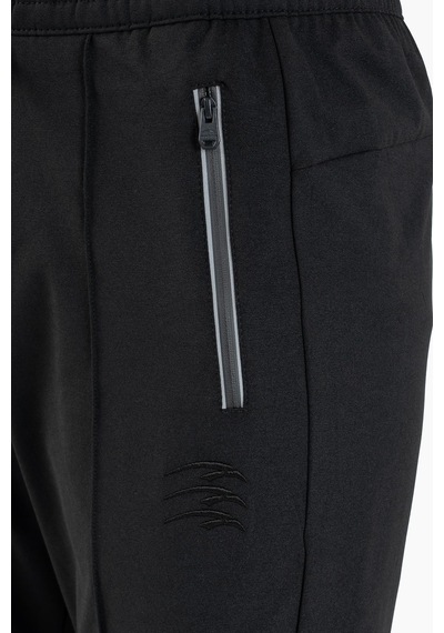 Maraton Sportswear Regular Erkek Ribana Paça Basic Siyah Eşofman Altı 21847-siyah Siyah
