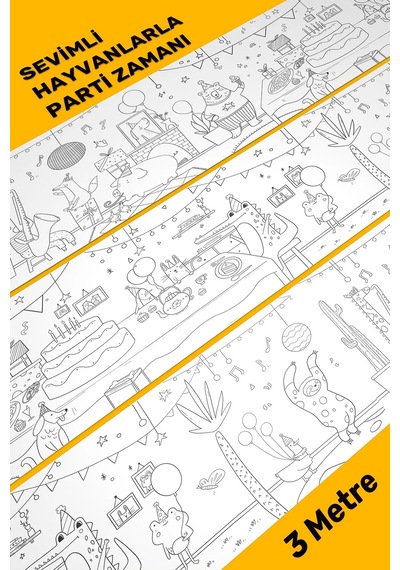 Parti Zamanı Boyama Kağıdı