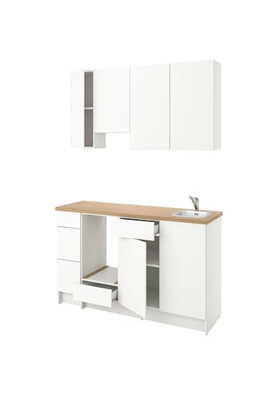 Ikea Beyaz Pratik Mutfak Dolabı 220x61x220 Cm