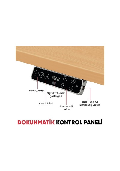 Updo Plus Çift Motorlu Elektrikli Yükseklik Ayarlı Masa - 25mm Tabla - Siyah Ayak Beyaz, 180x80 Çok Renkli Updo Plus Çift Motorlu Elektrikli Yükseklik Ayarlı Masa - 25mm Tabla - Siyah Ayak Beyaz, 180x80 Çok Renkli