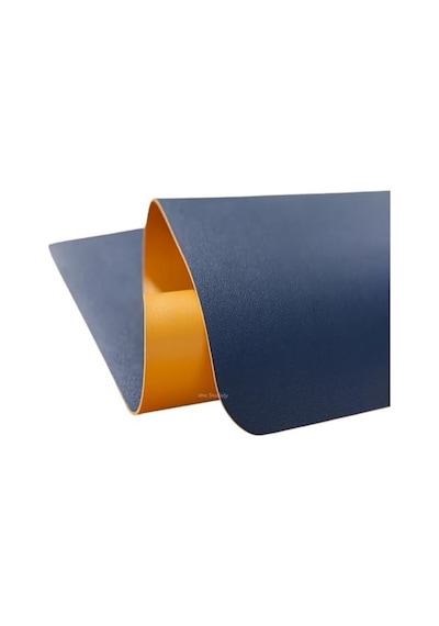 Mcstorey 60x30 Cm Lacivert Çift Taraflı Deri Desk Mat, Pu Deri Masa Koruyucu Ve Masa Sümeni, Suya Dayanıklı 2 Mm Rulo Yapılabilir Laptop Mouse Pad, Home Office İçin