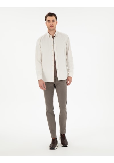 Pierre Cardin Erkek Vizon Gömlek Desenli 50292347-vr052 Vizon