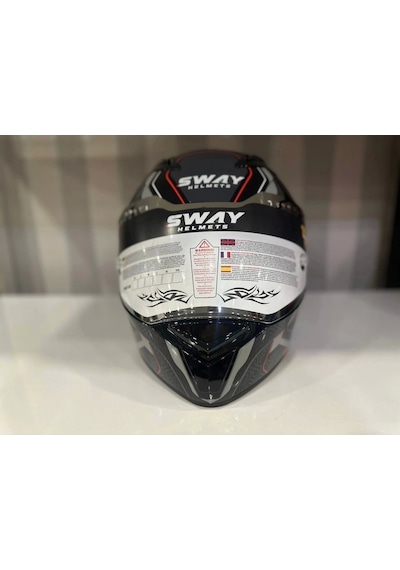 Sway Sw 850 Motosiklet Kaskı Beyaz - Siyah