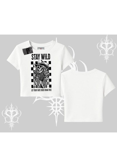 Tarzsokak Babby Tee Tshirt Stay Wild Rock Spirit Urban Riot Beyaz