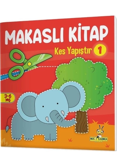 Kes Yapıştır Makaslı Set (Makas Hediyeli)