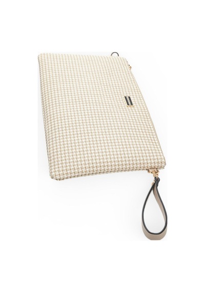 Silver Polo Kum - Kum Beji Kaz Ayağı Ekose Kadın Portföy Ve Clutch El Çantası Sp1034
