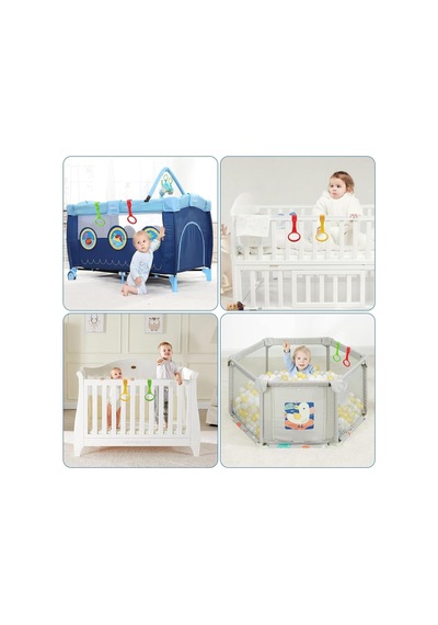 Microcase Bebek Beşiği ve Oyun Parkı İlk Adım Ayağa Kalkma Yardımcı Tutamaç Halkası - Güvenli Bebek Jimnastik