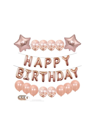 Beysüs Rose Gold Happy Birthday Doğumgünü Seti