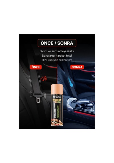 Silikon Ve Emniyet Kemeri Yağlayıcı Sprey 200 Ml - Armadillo