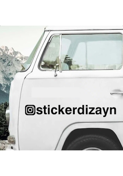 İnstagram Kişiye Özel Sosyal Medya Instagram Araba Oto Motosiklet Sticker 00926 25 Cm