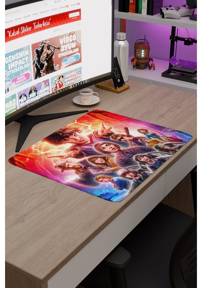 Stranger Things 2 V2 48x40 Xl Gaming Kauçuk Kaymaz Taban Mouse Pad Fare Altlığı
