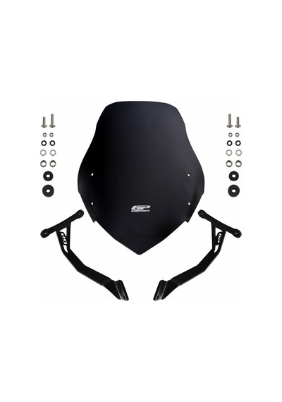 GP Kompozit Honda CB125F 2023-2024 Uyumlu Ön Cam Siyah 48 cm