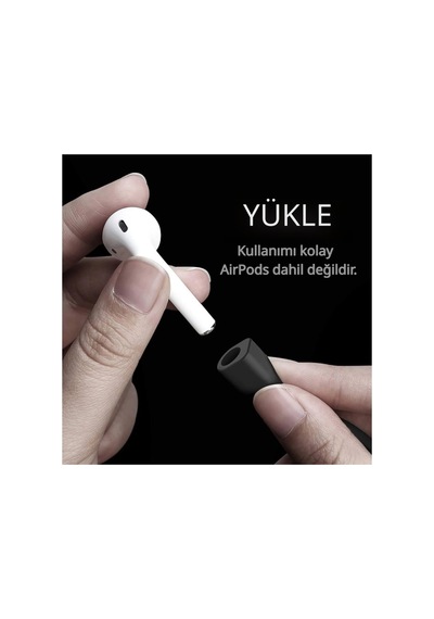 Manyetik Airpods Kaybolmaz Askı İpi Yumuşak Silikon, Güçlü Mıknatıs, Evrensel Uyum Siyah Diğer