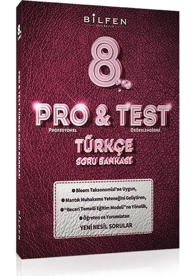 Bilfen Pro&test 8. Sınıf Türkçe - Matematik Ve Fen Bilimleri Soru Bankası 3 Kitap