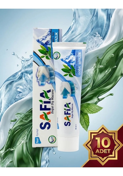 Safia Diş Macunu Yeşil Çay Ve Himalaya Tuzu 10x60 Ml Temel Bakım