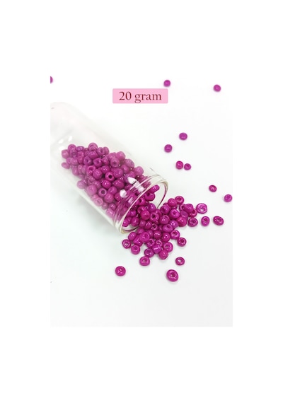 Dökme Cam Kum Boncuk Büyük Boy 6/0 4 Mm - 20 Gram - Eflatun - Bnc102