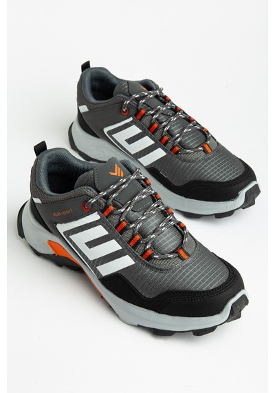 Dilimler Ayakkabı Erkek Treking Spor Ayakkabı Siyah Gri İthal Bağcıklı-4555 GRİ