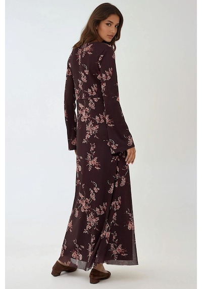Hiccup Çiçek Desenli Modest Elbise Çok renkli