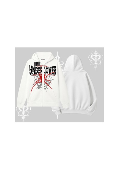 Tarzsokak Beyaz Hırka Sweatshirt Spider Undercover