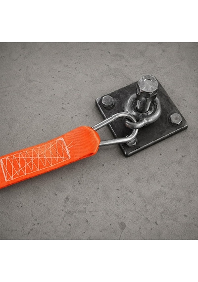 Çift Karabinalı 1 Adet Turuncu 3 Metre Dayanıklı Çekme Halatı 5 Cm Genişlikte Turuncu Çeki Halatı