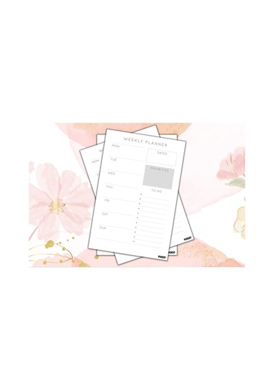 Haftalık Planlayıcı - A4 Ebat Yapılacaklar - 30 Yaprak - Weekly Planner - 0490 Çok Renkli