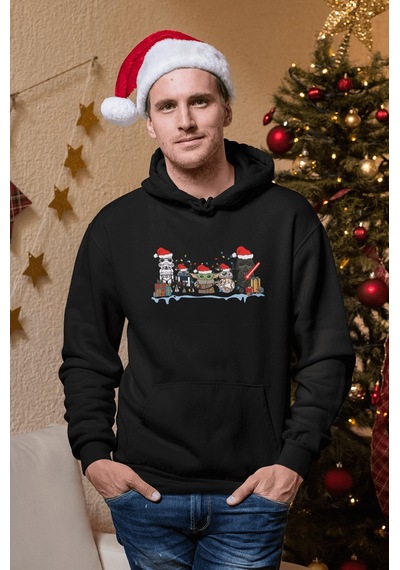 Star Wars Happy New Year Kapşonlu Sweatshirt 001