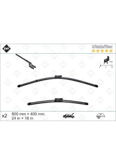 Ford Kuga Ön Silecek Seti Muz Tipi 2008-2012 Swf