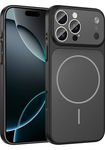 Apple Uyumlu iPhone 14 Pro Max Kılıf M-safe Şarj Özellikli Kamera Korumalı Kapak Ryc / Formen Siyah