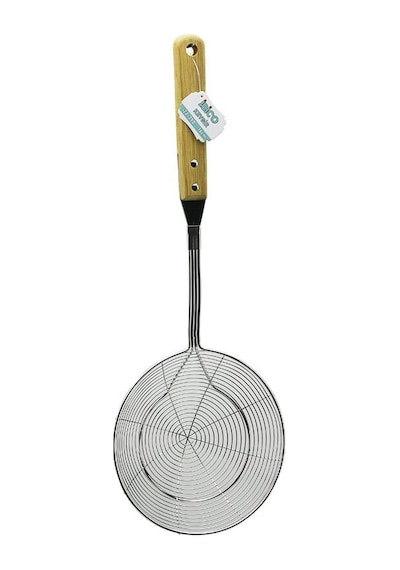 İbico İ22-290 Derin Kevgir Bambu Ahşap Saplı, Çelik Metal 16cm- 12'li Paket Diğer
