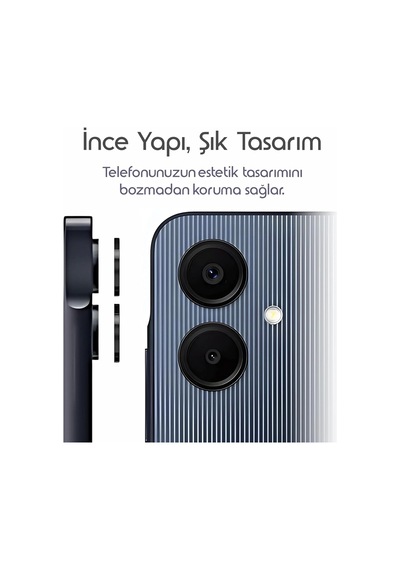Samsung Galaxy Uyumlu A06 Raze Metal Kamera Lens Koruyucu Siyah