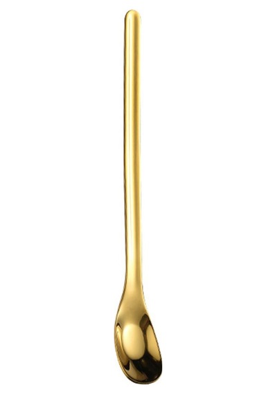 304 Çelik 15,5 Cm Gold Kahve Latte Meyvesuyu Kokteyl Barmen Kaşığı Cin942sr