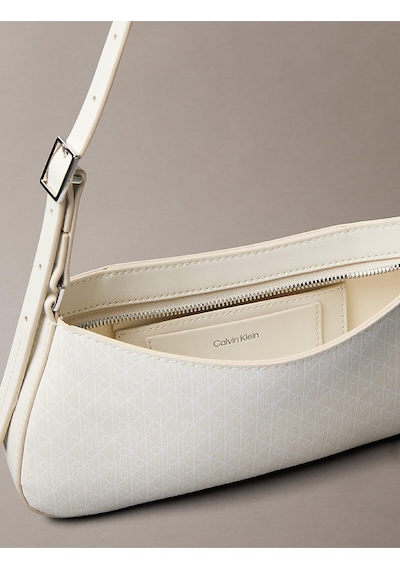 Calvin Klein Kadın Emblem Aop Küçük Omuz Çantası-13151 Beyaz