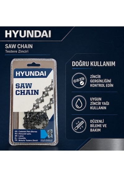 Hyundai Kesik Testere Zinciri 1/4" 1,1 Mm 18,5 Diş 37 Bakla