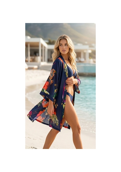 Lila Mare Pamuk Vual Kimono Renkli Renkli Lila Mare Pamuk Vual Kimono Renkli Renkli