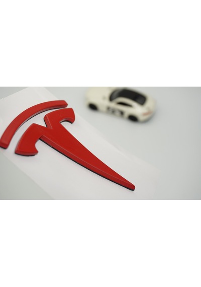 Dk Tuning Tesla Logo Model 3 X Y Bagaj 3m Kırmızı Rozet Amblem