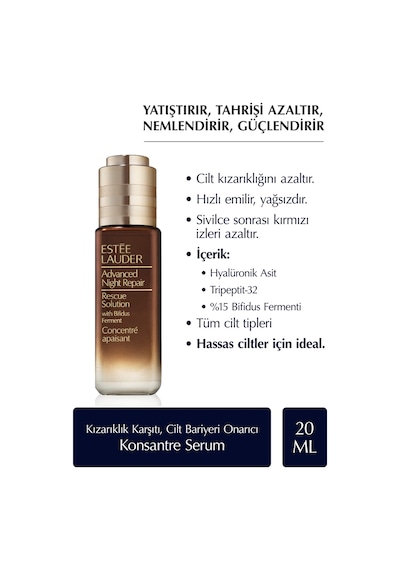 Estee Lauder Konsantre Serum - Advanced Night Repair Rescue Solution - 20 ML Kızarıklık ve Tahriş Karşıtı