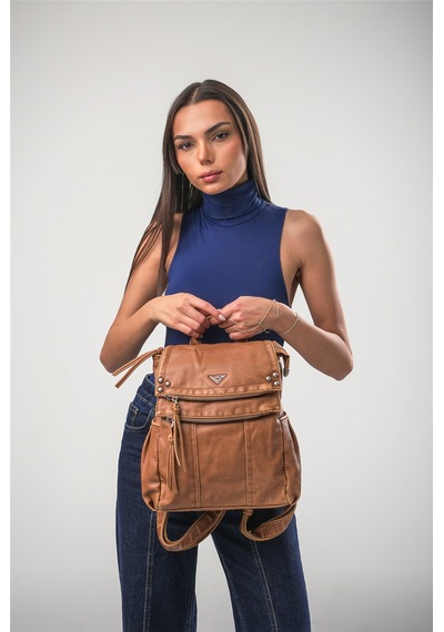Ççs 18073 Kadın Sırt Çantası CAMEL