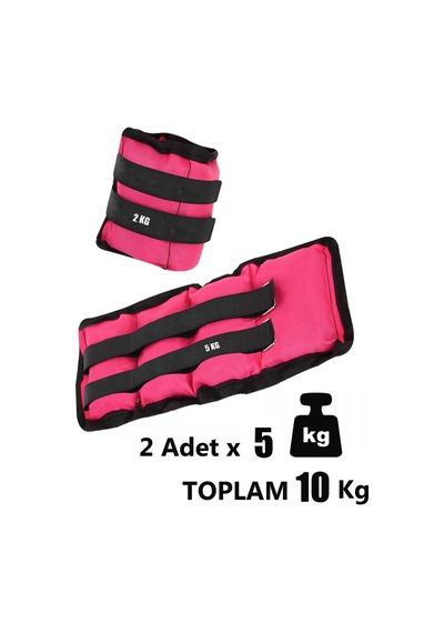 5 Kg X 2 Adet Pembe El Ayak Bileği Ağırlığı + Atlama İpi Pembe