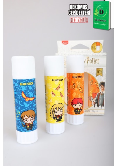 X Dekomus "wizard Icons Collection" Harry Potter Lisanslı 3'lü Stick Yapıştırıcı Altın