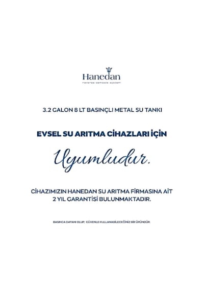 Su Arıtma Cihazı Için 2.2 Galon (8 Litre) Metal Genleşme Tankı 450582621
