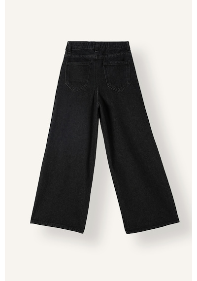 Defacto 90s Wide Leg Beş Cep Detaylı Jean Pantolon Kız Çocuk H6249a826aunm40 Siyah-nm40