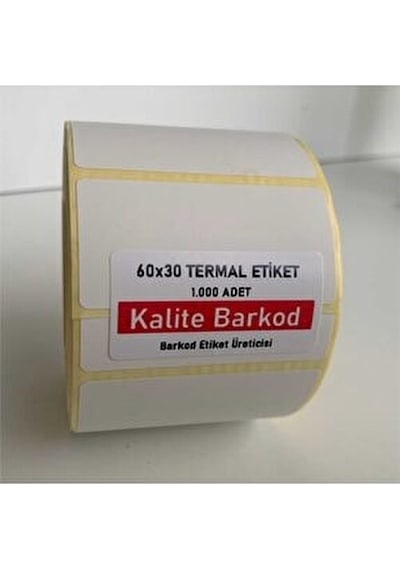 Kalite Barkod 10 Rulo Barkod Etiket 60X30 MM