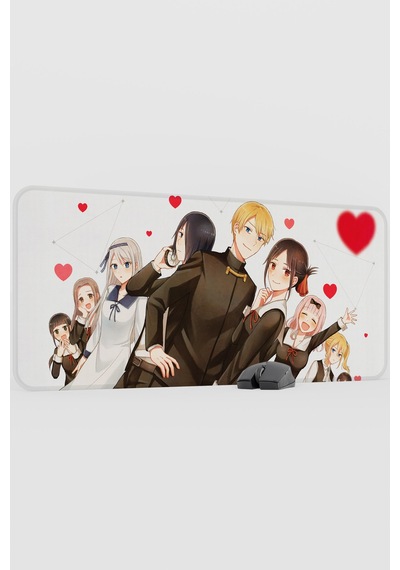 Kaguya Sama Anime V4 - 90x40 Xxl Gaming Kauçuk Kaymaz Taban Mouse Pad Fare Altlığı