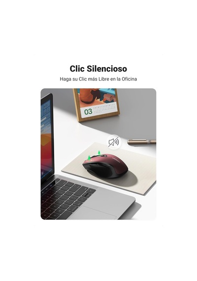 4000 Dpı Ergonomik Sessiz Kablosuz Optik Mouse, Kırmızı, 25752 Genel