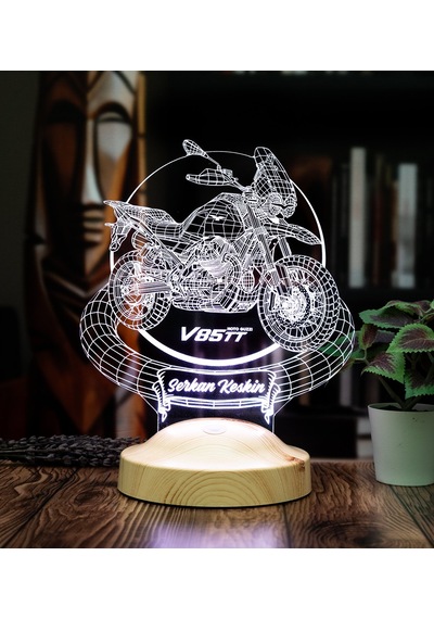 Moto Guzzi V85 Tt 3d Led Lamba Motor Guzzi Tutkunlarına Özel Motosiklet Hediyesi
