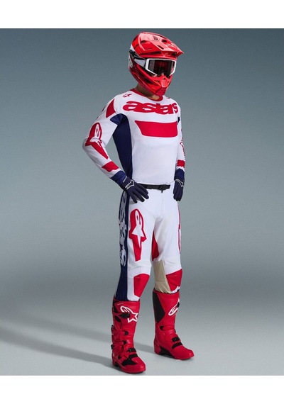 Alpinestars Racer Riway Off-road Motosiklet Jerseyi Beyaz Kırmızı Siyah