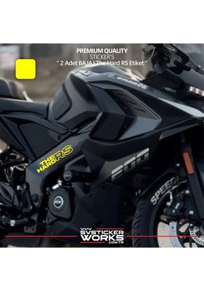Bajaj The Hard Rs Sticker Yüksek Kalite Folyo 2 Adet Sticker Etiket 95544798