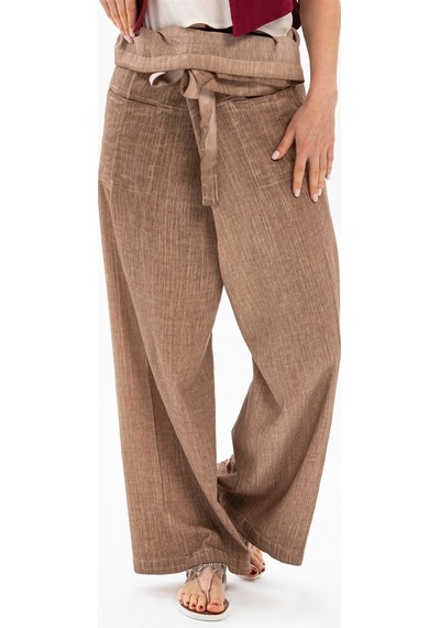 Eliş Şile Bezi Unisex Şile Bezi Balıkçı Pantolon Toprak Tprk