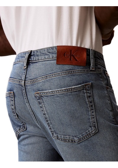 Calvin Klein Lv04rf742g Slim Taper Erkek Jean Pantolon Mavi